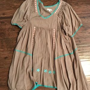UMGEE - SZ small tunic beige with blue accents